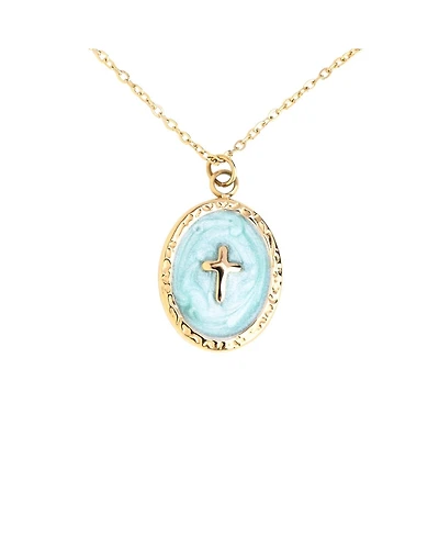 Shine Bright Cross Pendant in Mint