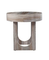 Simple Wood Round End Table for Bedroom or Living Room Styling