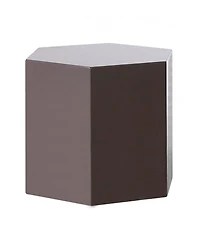 Modern High Gloss Hexagonal End Table for Living Room or Bedroom