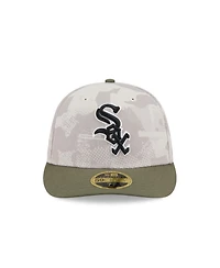 New Era Men's Light Beige/Olive Chicago White Sox 2025 Armed Forces Day Low Profile 59FIFTY Fitted Hat