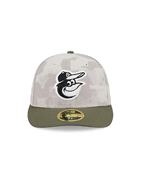 New Era Men's Light Beige/Olive Baltimore Orioles 2025 Armed Forces Day Low Profile 59FIFTY Fitted Hat