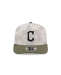 New Era Men's Light Beige/Olive Cleveland Guardians 2025 Armed Forces Day 9SEVENTY Adjustable Hat