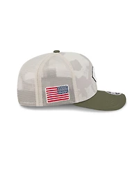 New Era Men's Light Beige/Olive Cincinnati Reds 2025 Armed Forces Day 9SEVENTY Adjustable Hat