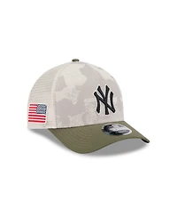 New Era Men's Light Beige/Olive New York Yankees 2025 Armed Forces Day 9FORTY M-Crown A-Frame Adjustable Hat