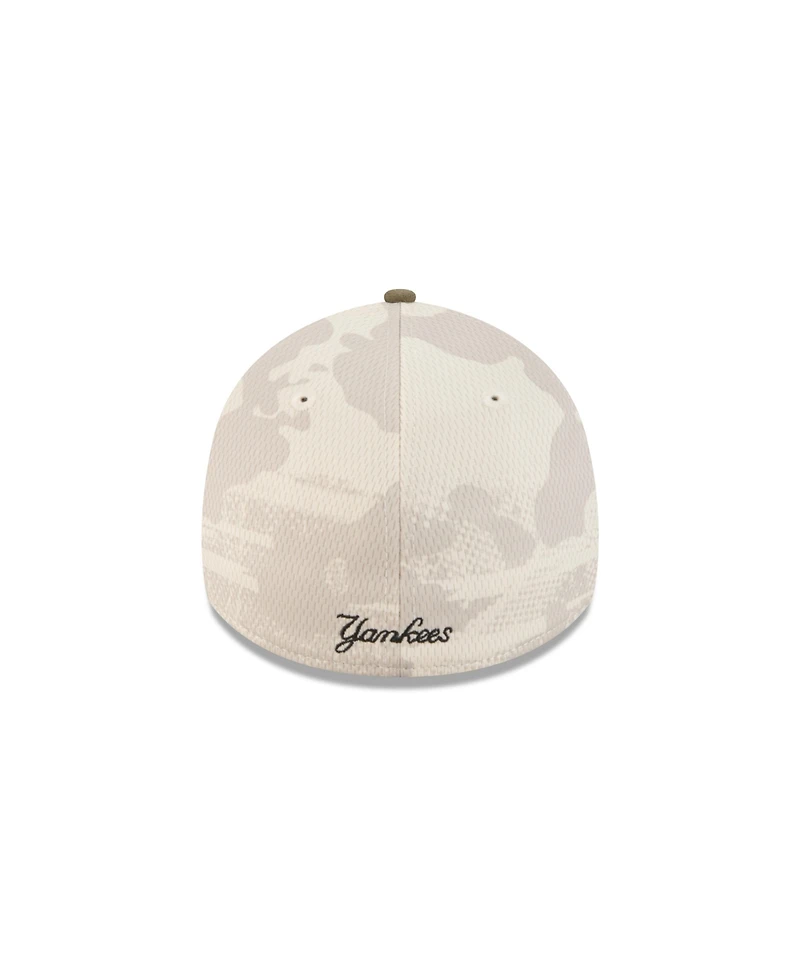 New Era Men's Light Beige/Olive New York Yankees 2025 Armed Forces Day 39THIRTY Flex Hat