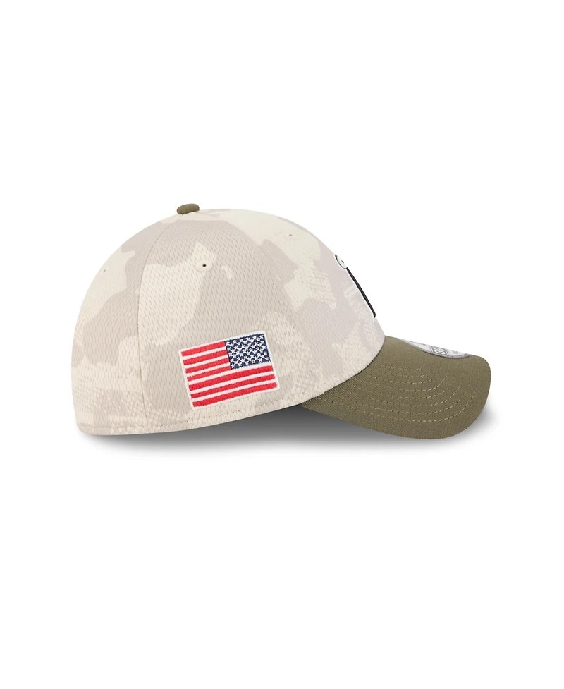 New Era Men's Light Beige/Olive Los Angeles Angels 2025 Armed Forces Day 39THIRTY Flex Hat