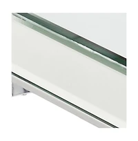 Mirrored Glass Square End Table for Living Room or Bedroom Decor