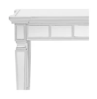 Glass Square End Table for Living Room or Bedroom Accent