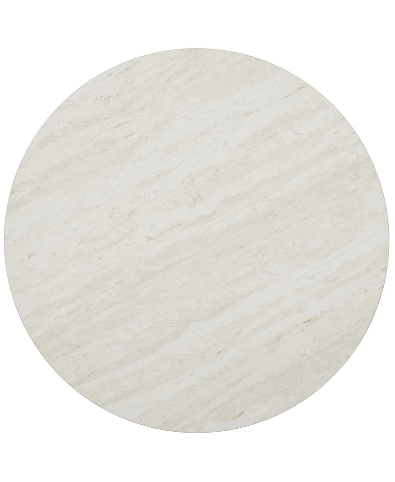 Industrial Wood and Iron Round End Table for Side or Accent Table