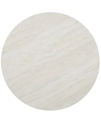 Industrial Wood and Iron Round End Table for Side or Accent Table