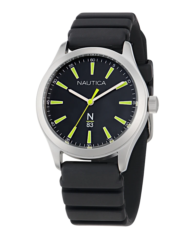 Nautica Unisex Analog Black Polyurethane Watch, 42mm