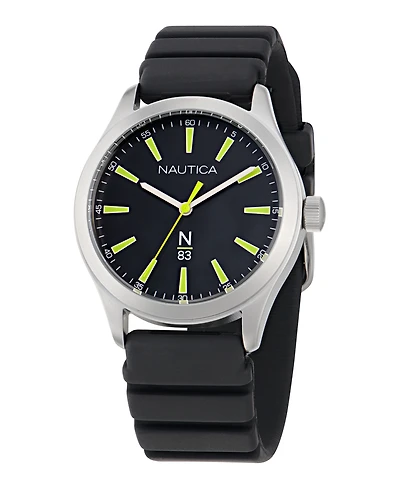 Nautica Unisex Analog Black Polyurethane Watch, 42mm