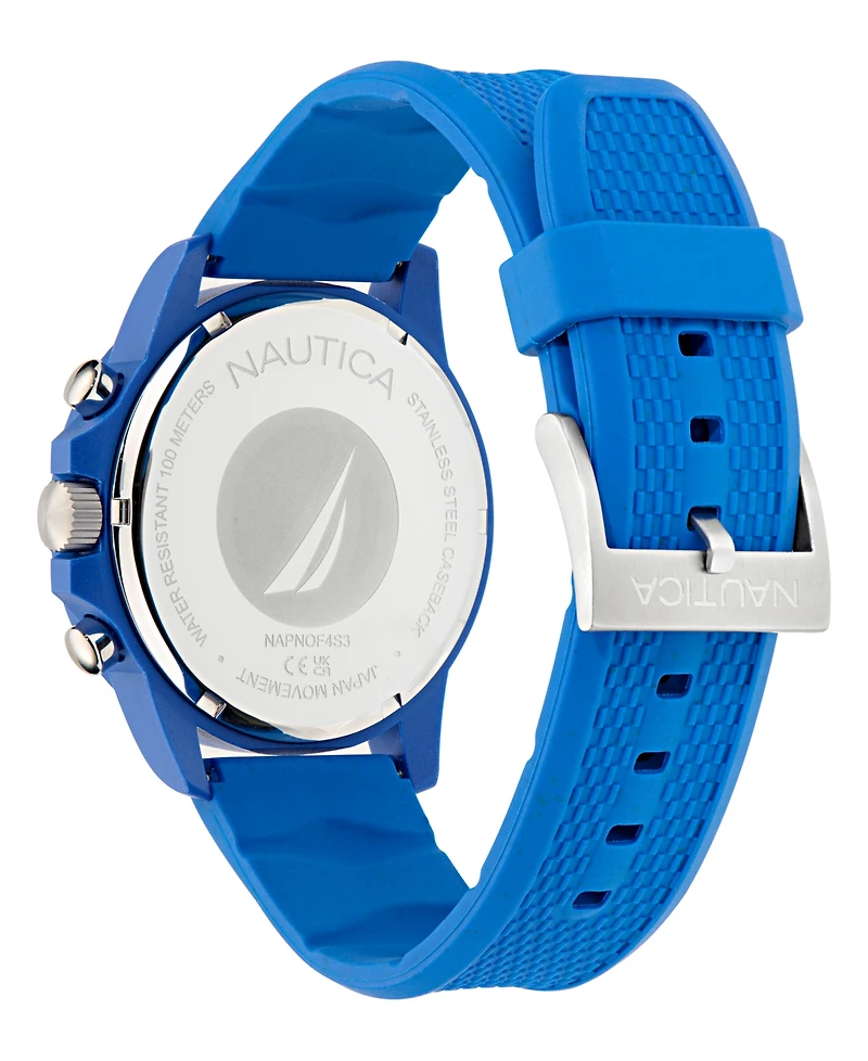 Nautica Men's Multifunction or Date Blue Polyurethane Watch, 43mm