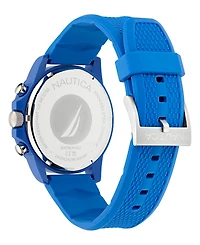 Nautica Men's Multifunction or Date Blue Polyurethane Watch, 43mm
