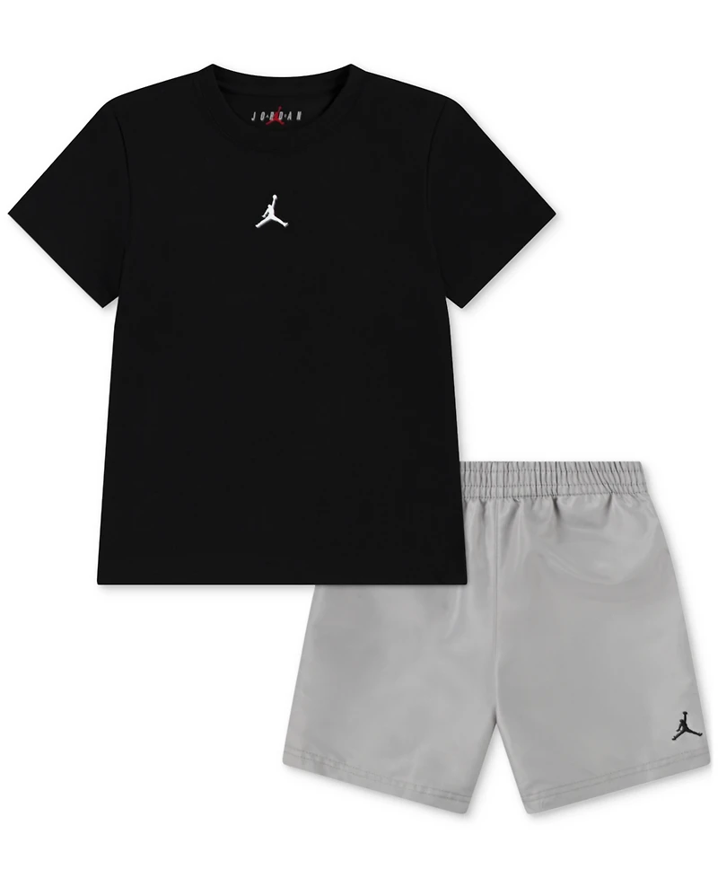 Jordan Little Boys Dri-fit Jumpman Woven Play Jersey T-Shirt & Mesh Shorts, 2 Piece Set