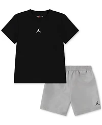 Jordan Little Boys Dri-fit Jumpman Woven Play Jersey T-Shirt & Mesh Shorts, 2 Piece Set