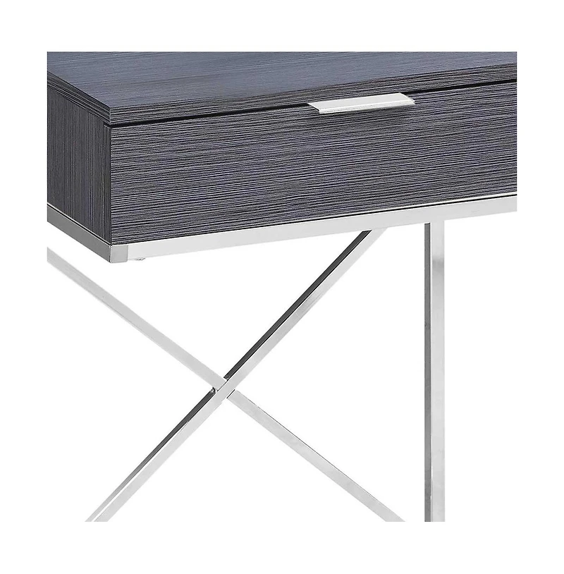 Modern Farmhouse End Table – Wood Top, Metal Base, Storage Drawer