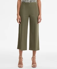 Anne Klein Women's High-Rise Pull-On Crop Wide-Leg Pants