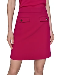 Karl Lagerfeld Paris Women's Flap-Pocket Skirt