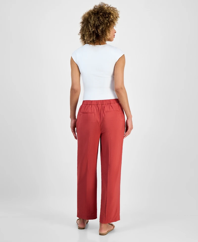 Anne Klein Women's Pull-On Wide-Leg Ankle Pants