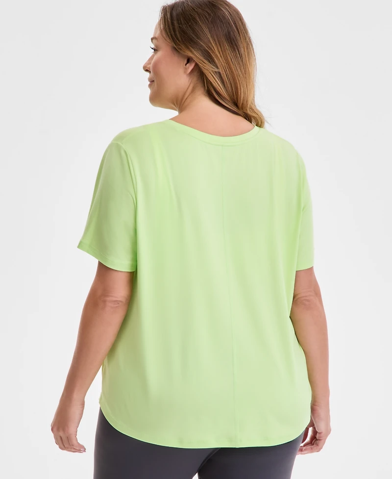 Id Ideology Plus Size Solid Essentials Active Tee, Created for Macy's