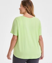 Id Ideology Plus Size Solid Essentials Active Tee, Created for Macy's