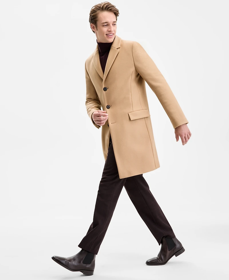 Hugo by Boss Men's Slim-Fit Solid Overcoat