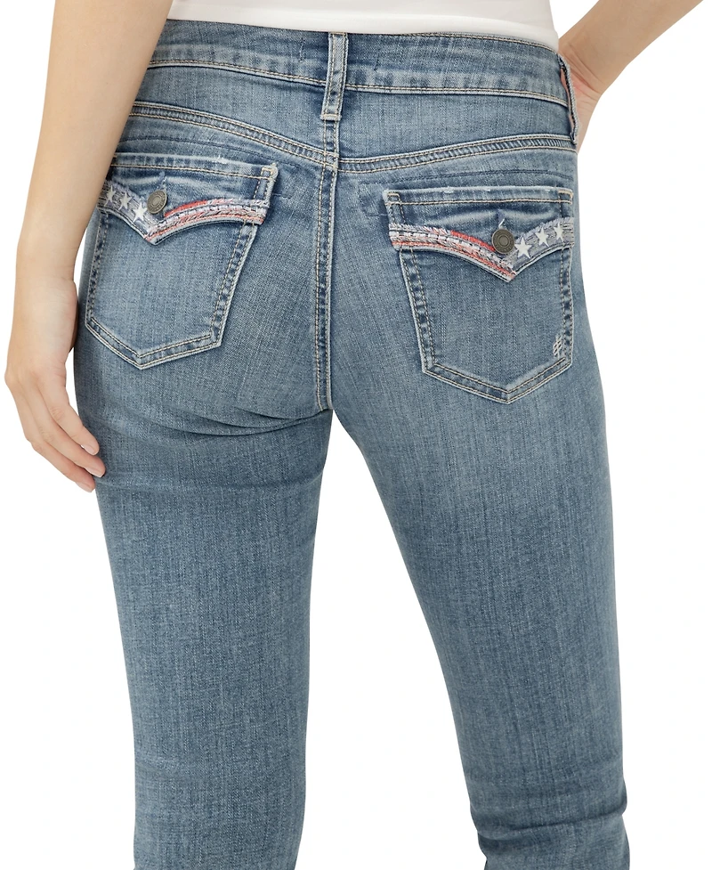 Silver Jeans Co. Women's Elyse Mid Rise Comfort Fit Capri