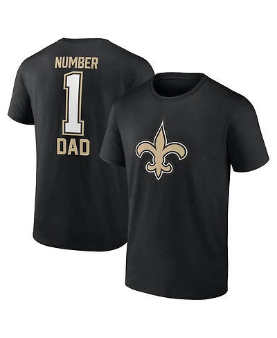 Fanatics Men's Black New Orleans Saints 1 Dad T-Shirt