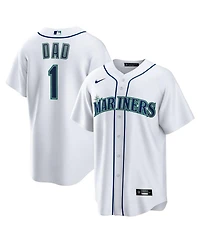 Nike Men's White Seattle Mariners 1 Dad Home Replica Jersey