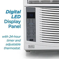 Black+Decker Window Air Conditioner 6,000 Btu, Ac Window Unit Cools Up to 250 Square Feet, Window Ac Unit with Remote Control, 3 Cooling Speeds and Fa