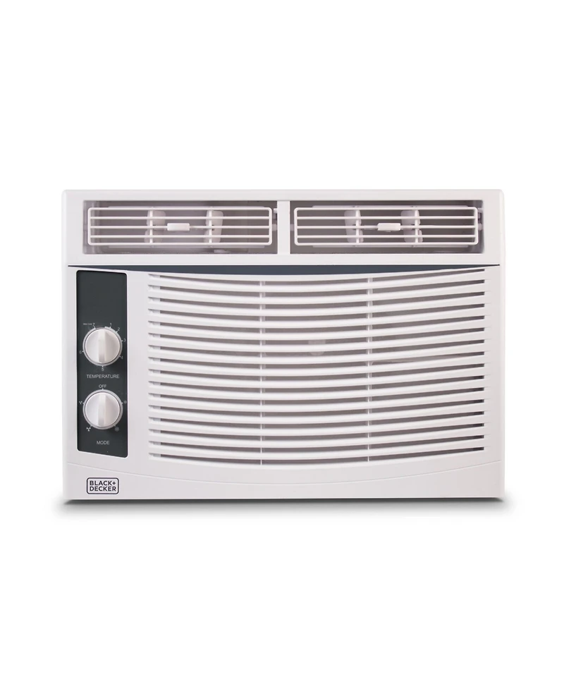 Black+Decker Window Air Conditioner 5,000 Btu, Ac Window Unit Cools Up to 150 Square Feet, Window Ac Unit with Mechanical Controls, 2 Cooling Speeds a
