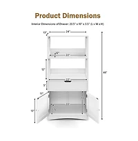 Volenca Bathroom Storage Cabinet with Drawer and Shelf Floor Cabinet