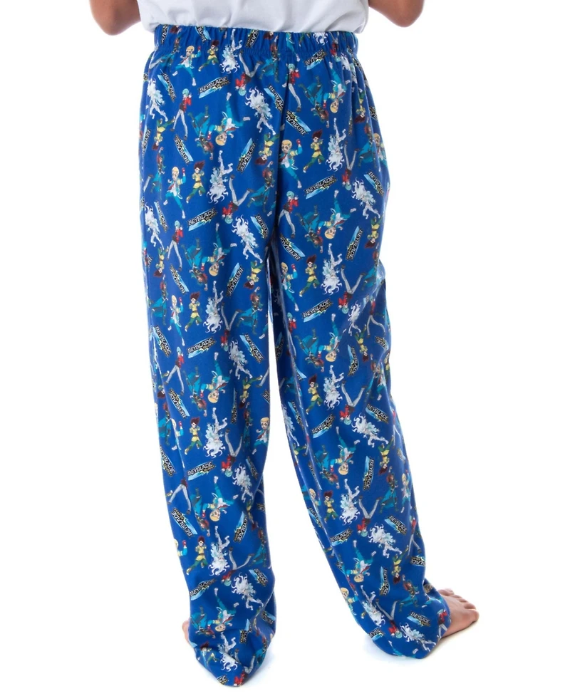 Beyblade Boys Burst Rise Spinner Tops All-Over Print Character Pajama Lounge Pants