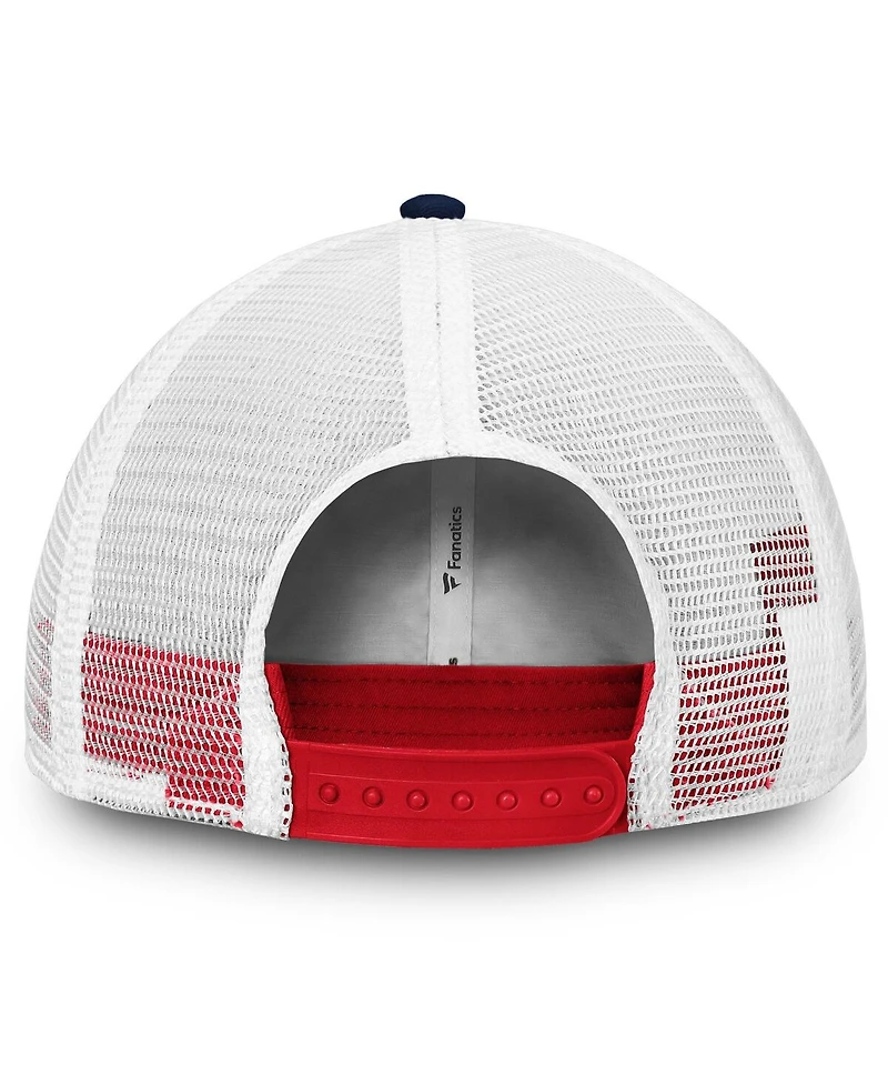 Fanatics Women's Montreal Canadiens Navy/White Iconic Lockup Adjustable Trucker Hat
