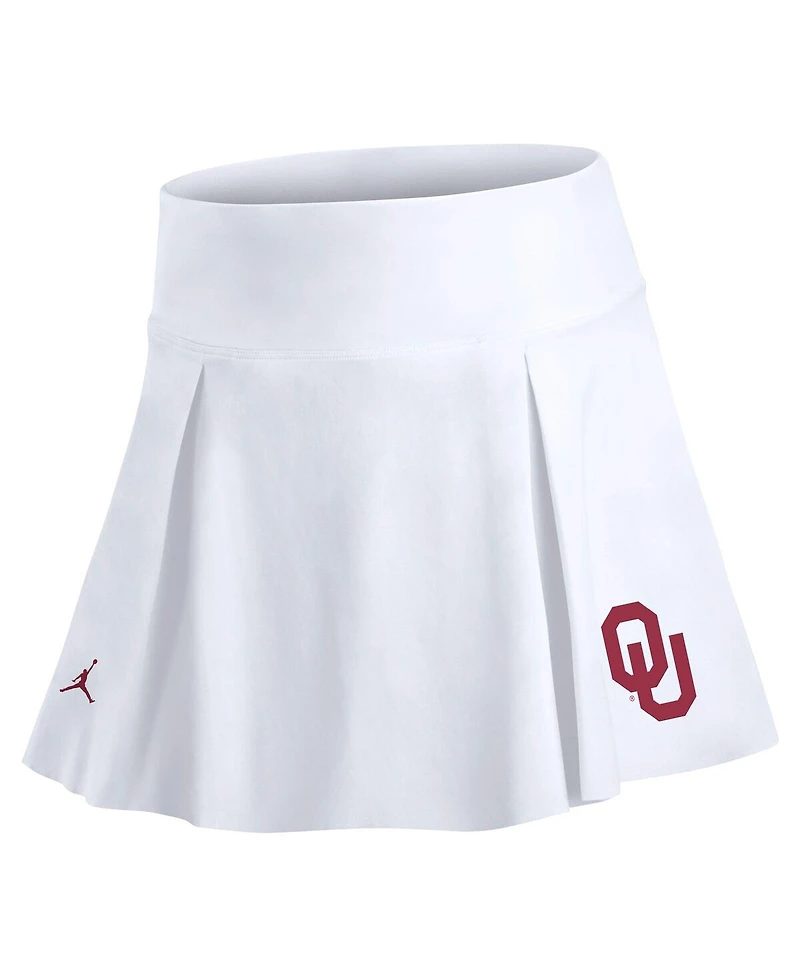 Jordan Women's White Oklahoma Sooners Tennis Skirt with Shorts