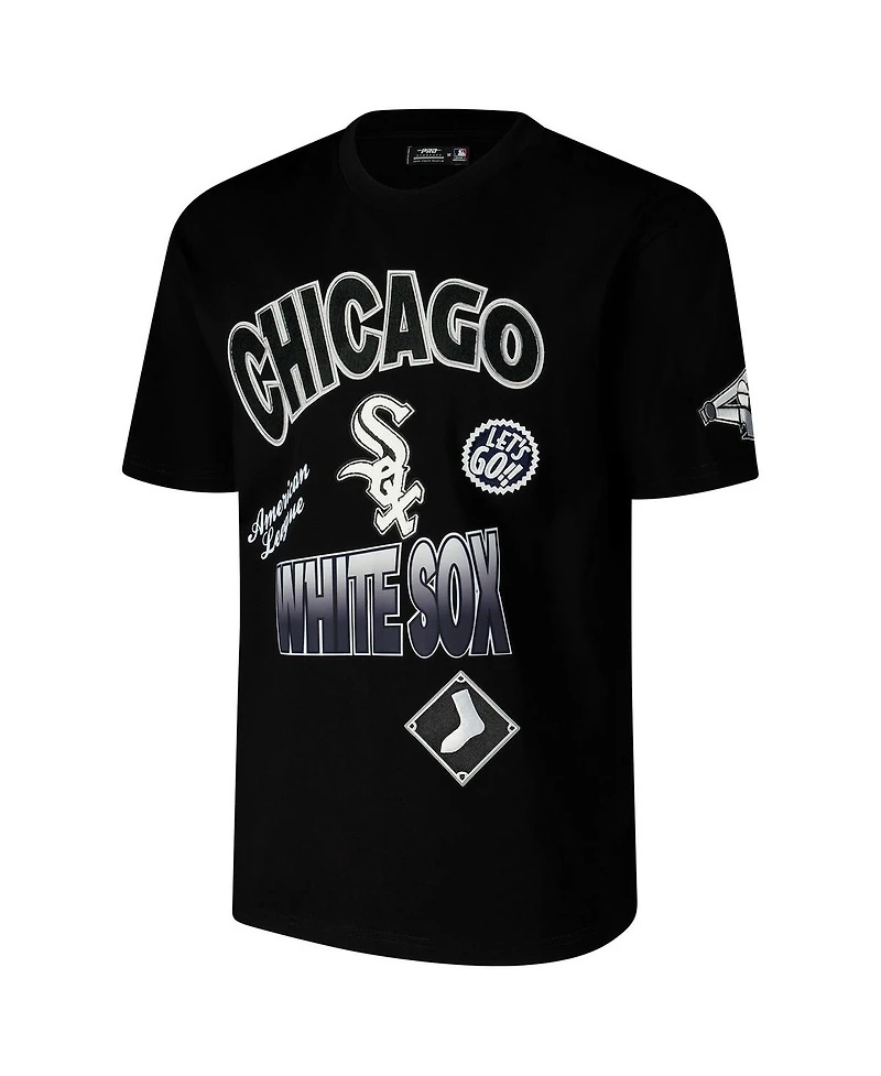 Pro Standard Men's Black Chicago White Sox Turn It Up Dropped Shoulder T-Shirt