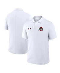 Nike Men's White Ohio State Buckeyes Primetime Victory Primary Logo Performance Polo Shirt