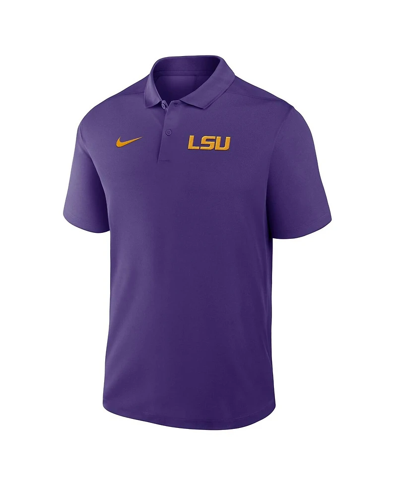 Nike Men's Purple Lsu Tigers Primetime Victory Primary Logo Performance Polo Shirt