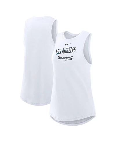 Nike Women's White Los Angeles Dodgers City Connect Tricode High Neck Performance Tank Top