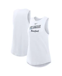 Nike Women's White Los Angeles Dodgers City Connect Tricode High Neck Performance Tank Top