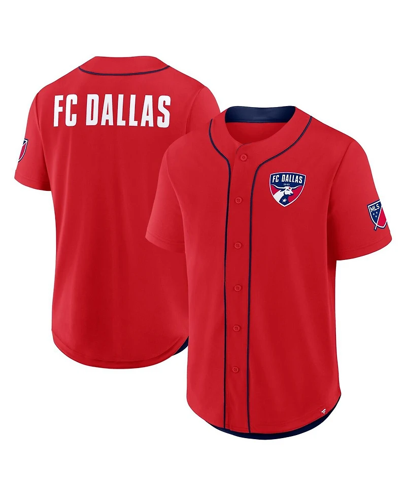 Fanatics Men's Red Fc Dallas Injury Time Baseball Jersey