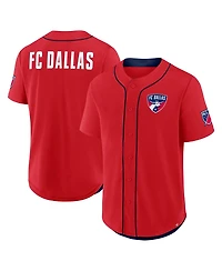 Fanatics Men's Red Fc Dallas Injury Time Baseball Jersey
