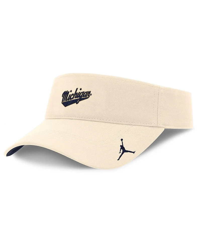 Jordan Men's Natural Michigan Wolverines Primetime Ace Adjustable Visor