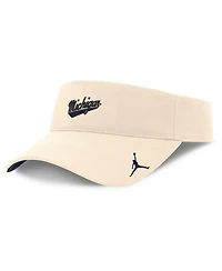 Jordan Men's Natural Michigan Wolverines Primetime Ace Adjustable Visor