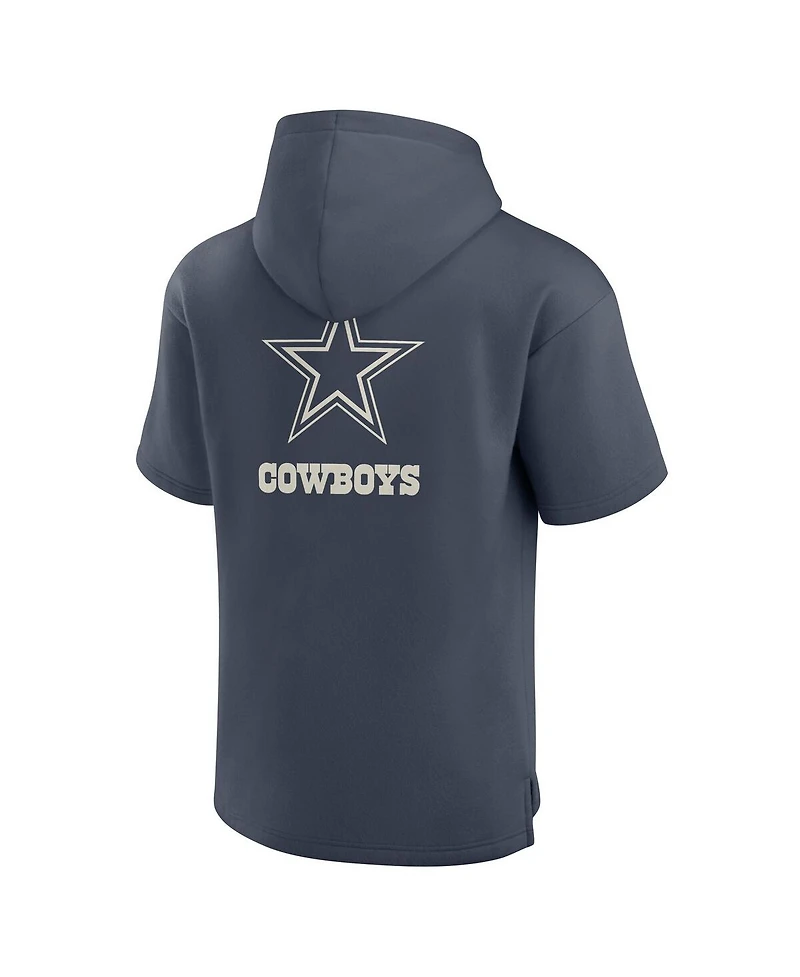 Fanatics Men's Navy Dallas Cowboys Elements Future Ground Lettering Short Sleeve Pullover Hoodie