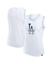Fanatics Women's White Los Angeles Dodgers Activate Slub Tank Top