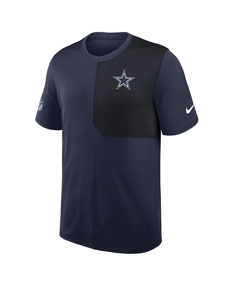 Nike Men's Navy Dallas Cowboys Sideline Uv Performance Coach Shirt