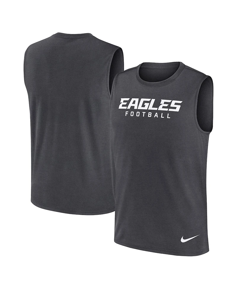 Nike Men's Gray Philadelphia Eagles Primetime Legend Performance Muscle Tank Top