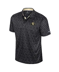 Colosseum Men's Black Colorado Buffaloes Sublimated Golf Polo Shirt